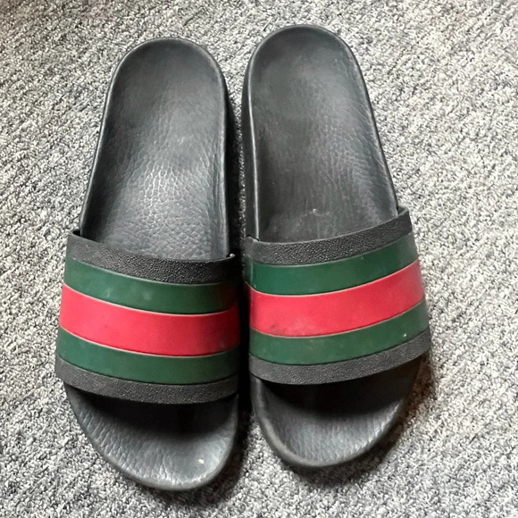 Gucci Red Green Stripe Slides, size 9 - Picture 16 of 16